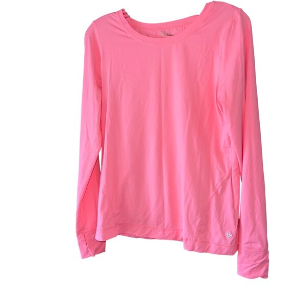 Lilly Pulitzer Tops - Lilly Pulitzer Womens Top Size Medium Orange Renay Punch Luxletic Rash Guard New